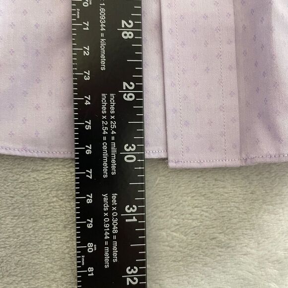 Brooks Brothers Shirt Mens 16-2/3 Purple Diamond Print Button Up Regent Non Iron - Picture 9 of 9